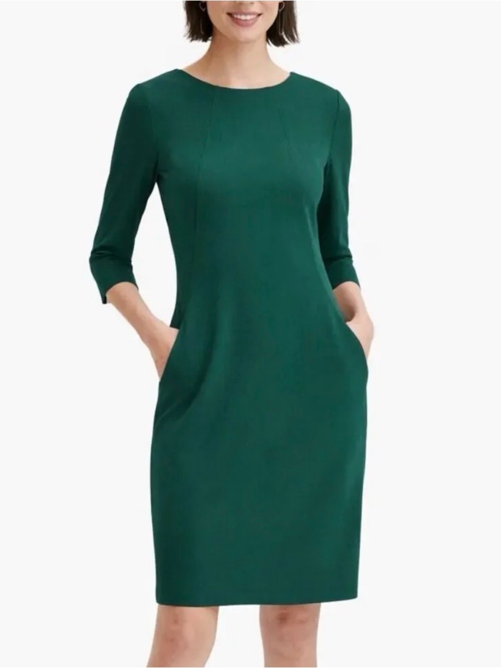 M.M.LaFleur Etsuko Dress Size 2 Emerald Green Sheath Work Career
